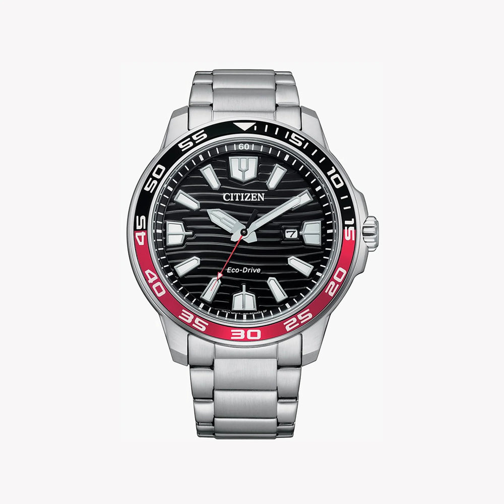 Citizen Men's Silver Stainless Steel, Black Dial | Aw1527-86e by i-watch