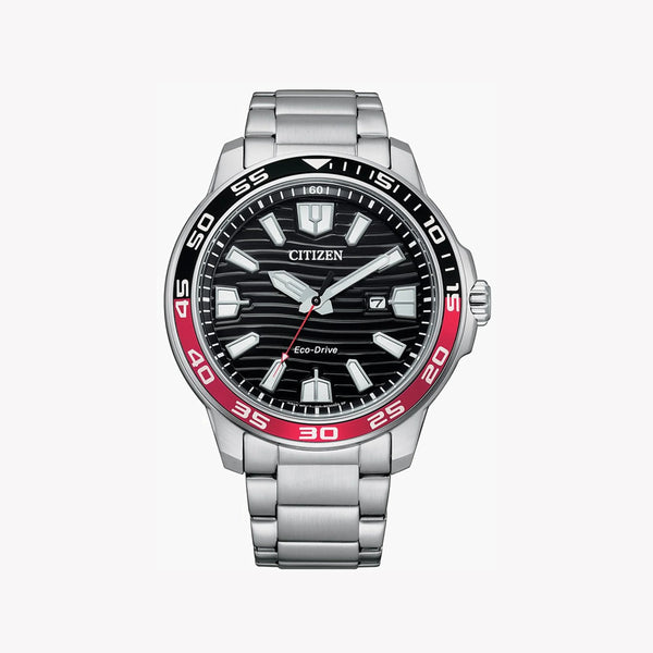 Citizen Men's Silver Stainless Steel, Black Dial | Aw1527-86e by i-watch