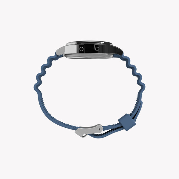 TIMEX T80 SILVER TONE BLUE LENS - RETRO CHRONOGRAPH WITH INDIGLO LIGHT-i-Watch-5