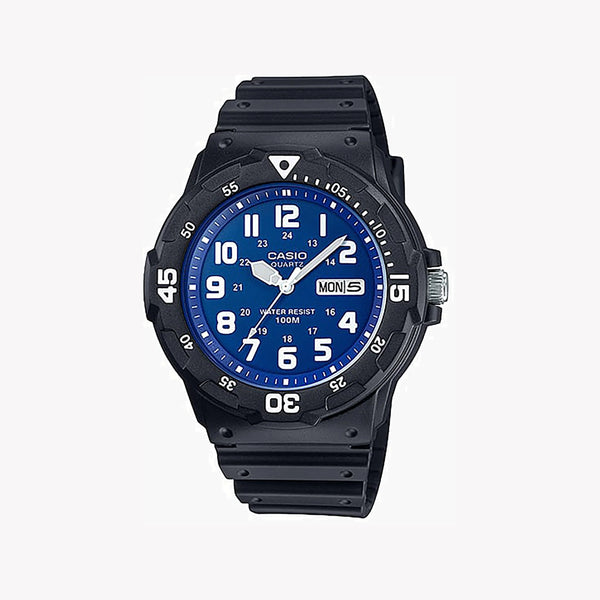 Casio Men's Black Resin Watch, Blue Dial | Mrw-200h-2b2v by i-watch
