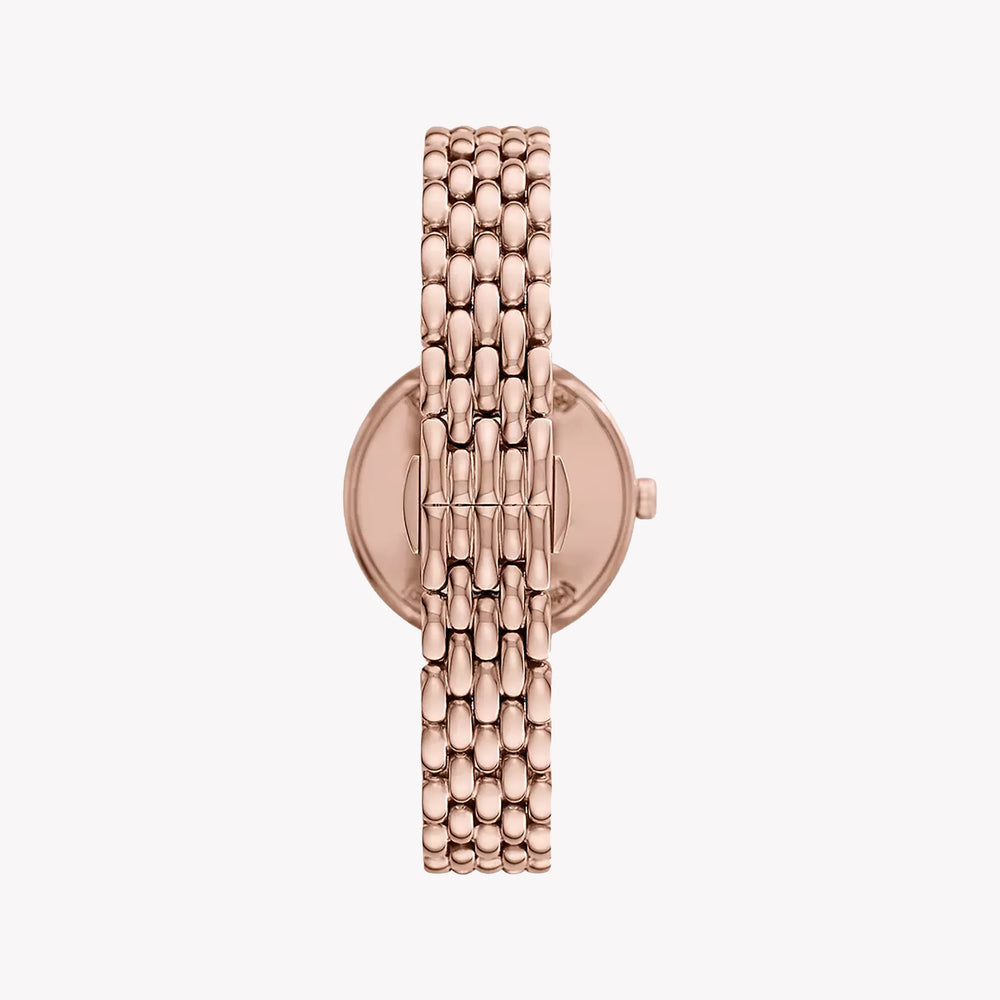 Emporio Armani Women's Rose Gold Watch, Black Dial | Ar11432 by i-watch
