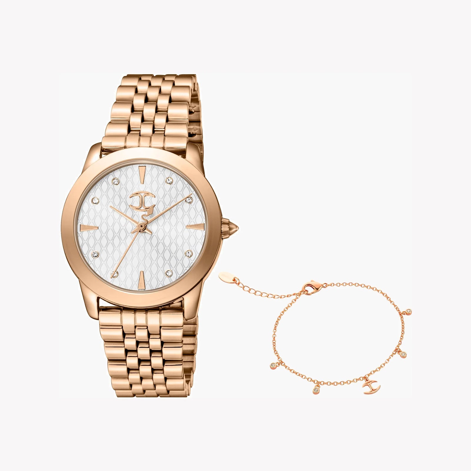 Just Cavalli Women's Rose Gold Stainless Steel Watch, Silver Dial | Jc1l211m0275 by i-watch
