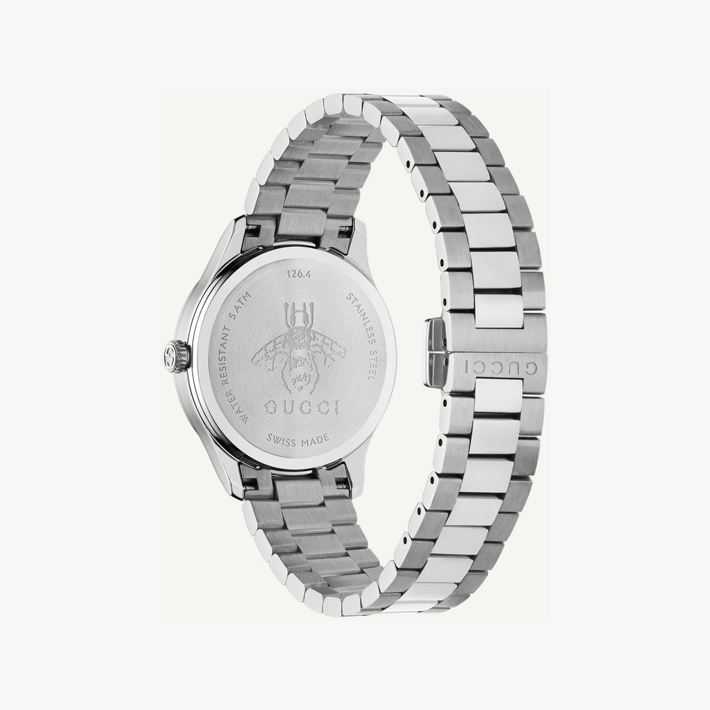GUCCI YA1265034 - ELEGANT SOPHISTICATION WOMEN'S TIMEPIECE WITH BLACK DIAL & SILVER BRACELET-i-Watch-3