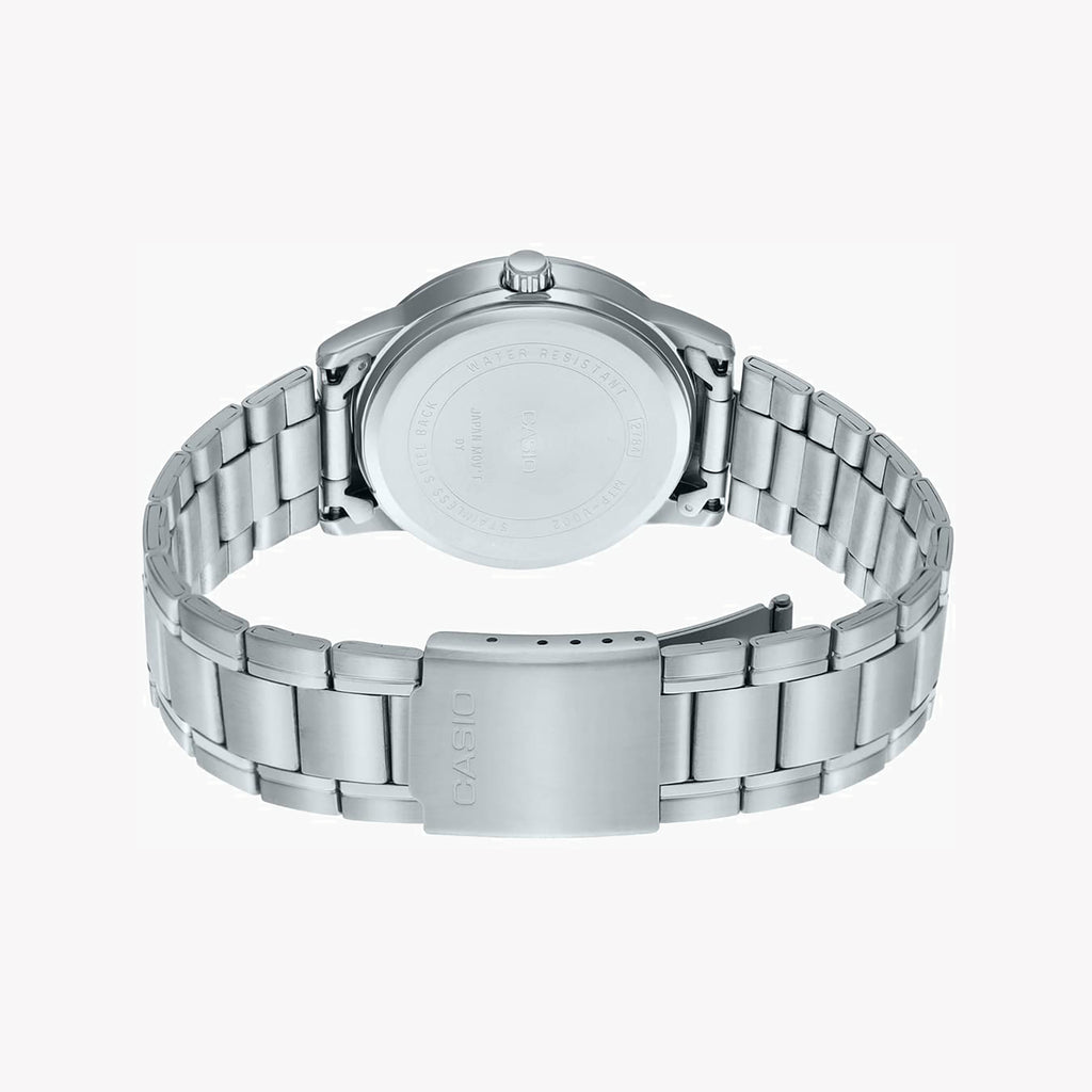 CASIO MTP-V002D-2B3UDF - ELEGANT SPORTY TIMEPIECE FOR EVERY ADVENTURE Men's Watch with Silver Band and Blue Dial-i-Watch-3