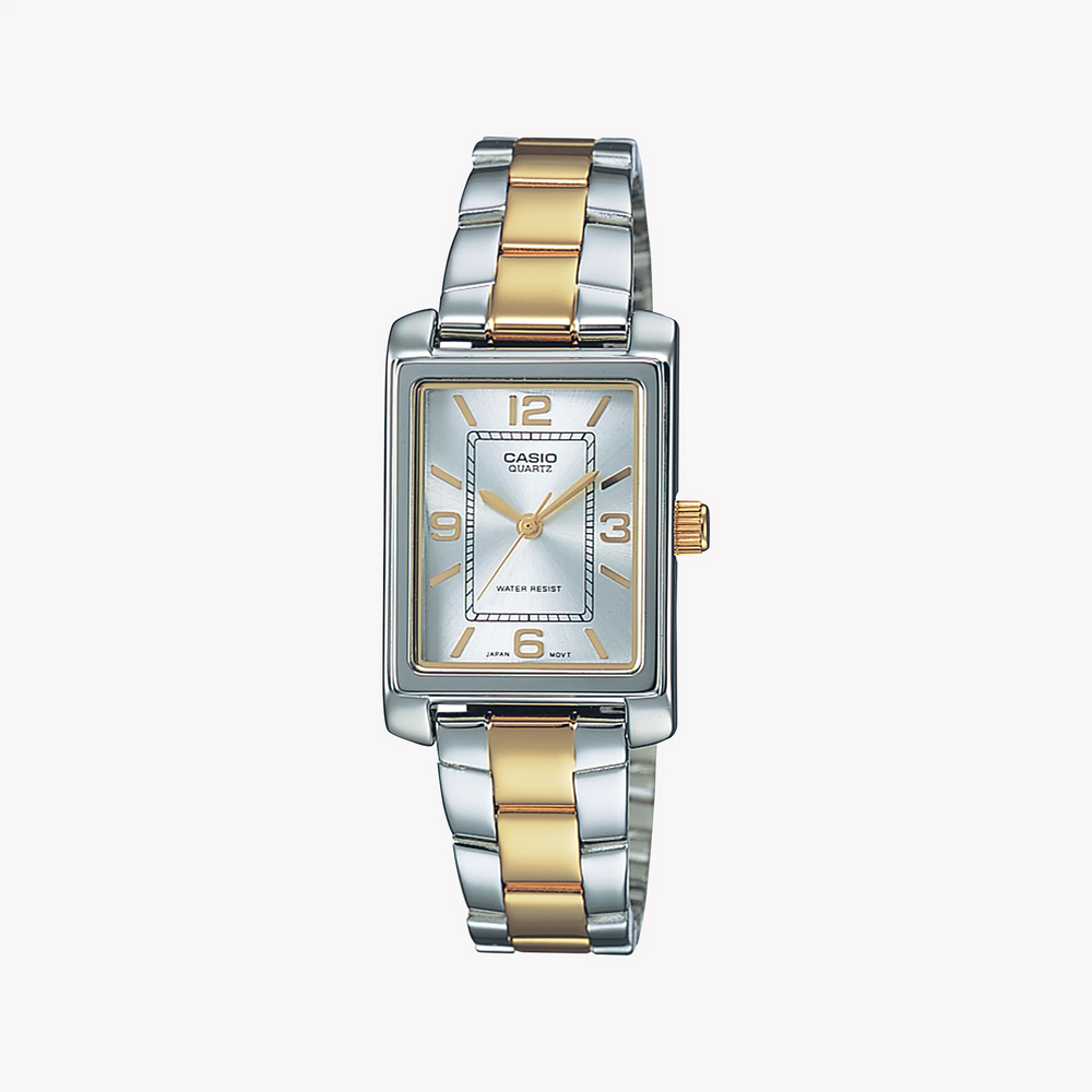 Casio Women's Silver Stainless Steel Watch, Silver Dial | Ltp-1234psg-7aeg by i-watch