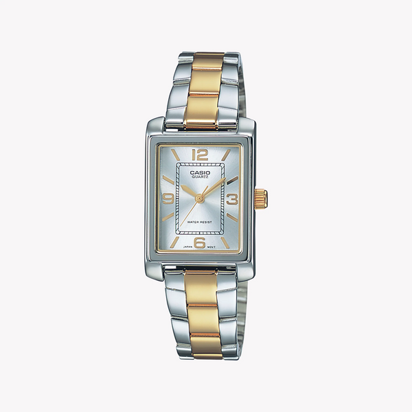 Casio Women's Silver Stainless Steel Watch, Silver Dial | Ltp-1234psg-7aeg by i-watch