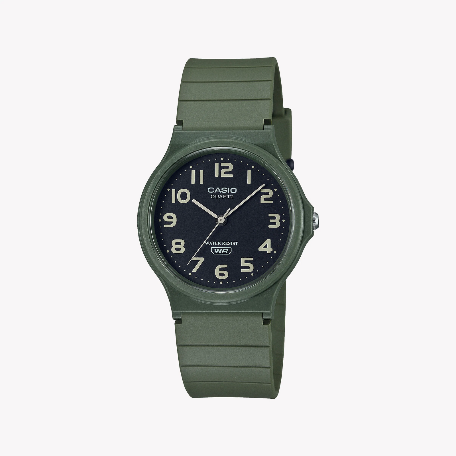 Casio Unisex Green Resin Watch, Black Dial | Mq-24uc-3bdf by i-watch