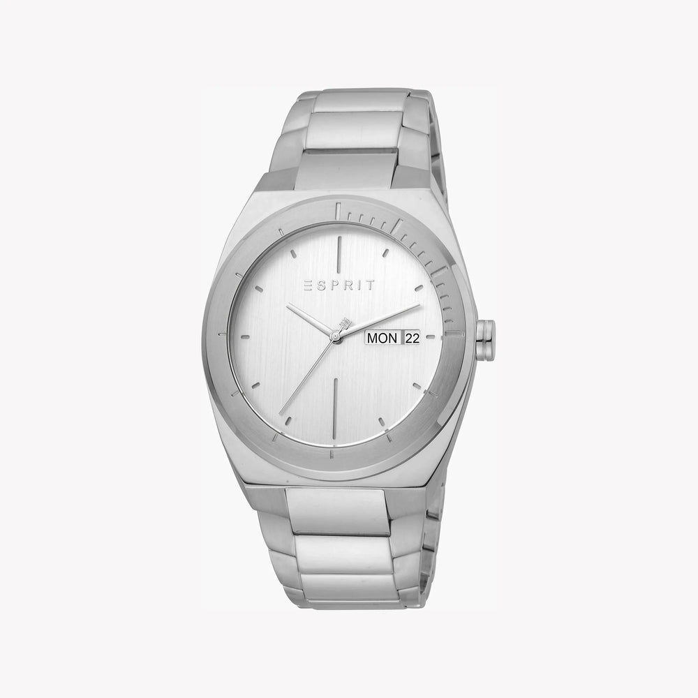 Esprit Men's Silver Stainless Steel Watch, Silver Dial | Es1g029m0065 by i-watch