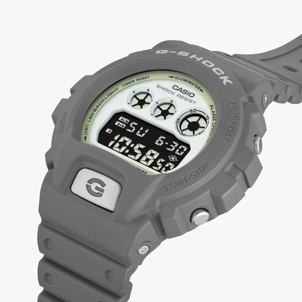 Casio Men's Grey Resin Watch, Digital Display | Dw-6900hd-8er by i-watch