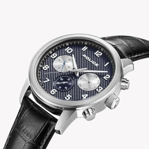 Police Men's Silver Watch, Blue Dial | Pewjk2228202 by i-watch
