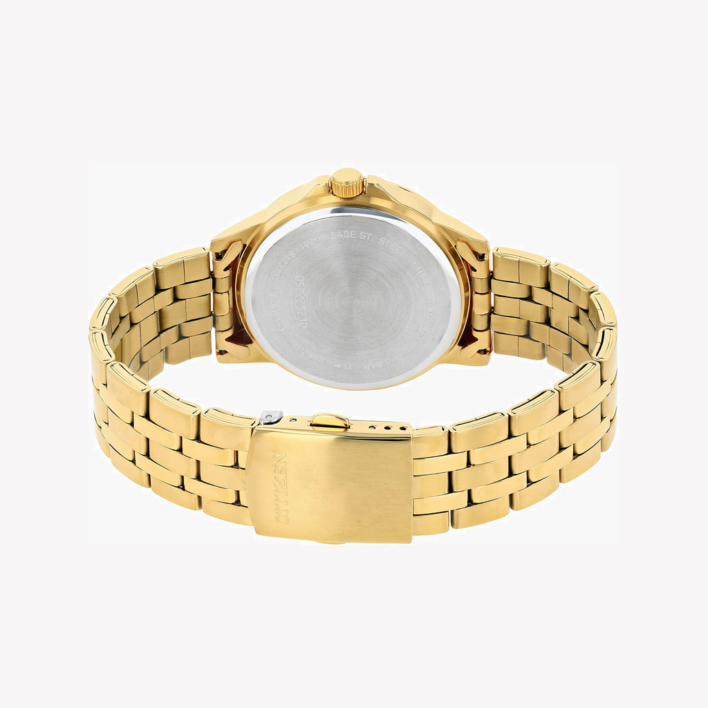 CITIZEN DZ5002-52E - BOLDLY ELEGANT MENS WATCH WITH GOLD STAINLESS STEEL & BLACK DIAL-i-Watch-2