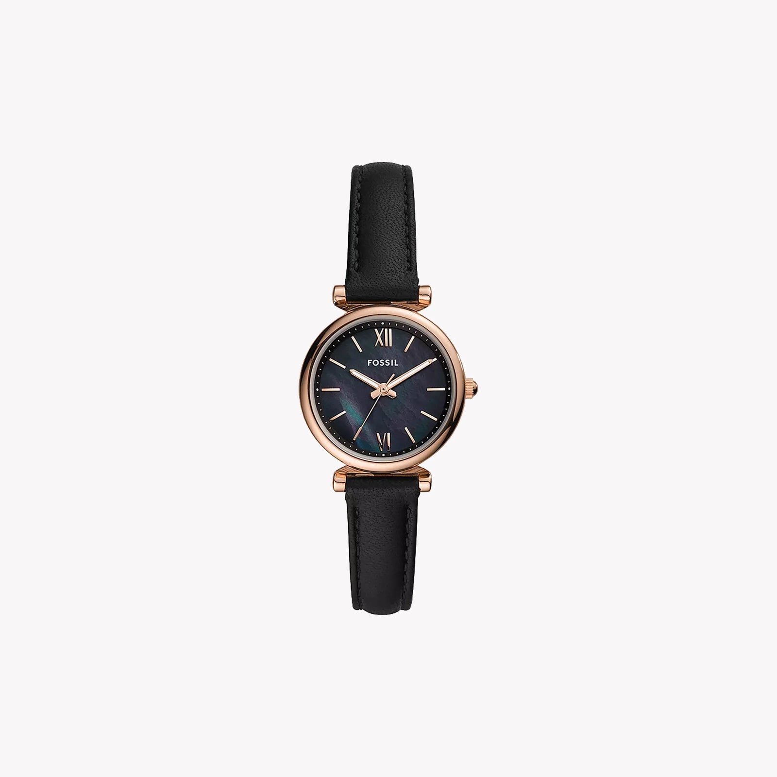 Fossil Women's Black Mother-Of-Pearl Watch, Rose Gold Case | Es4700 by i-watch