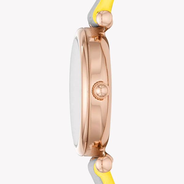 Fossil Women's Gold Watch, Silver Leather Band | Es4834 by i-watch