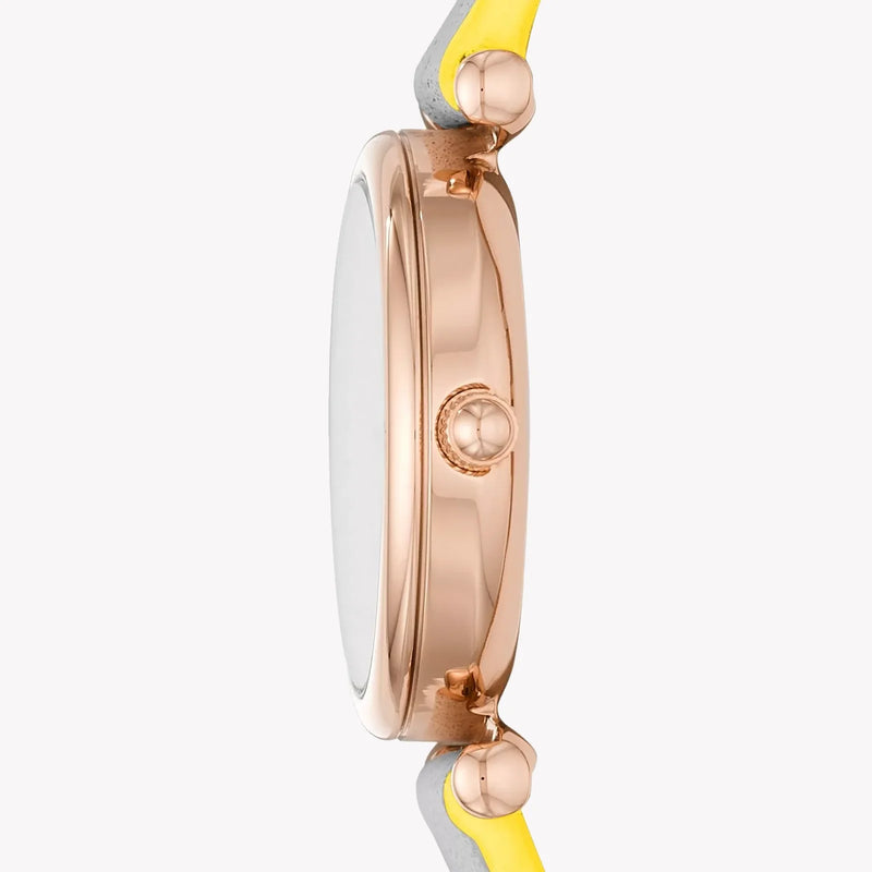 Fossil Women's Gold Watch, Silver Leather Band | Es4834 by i-watch