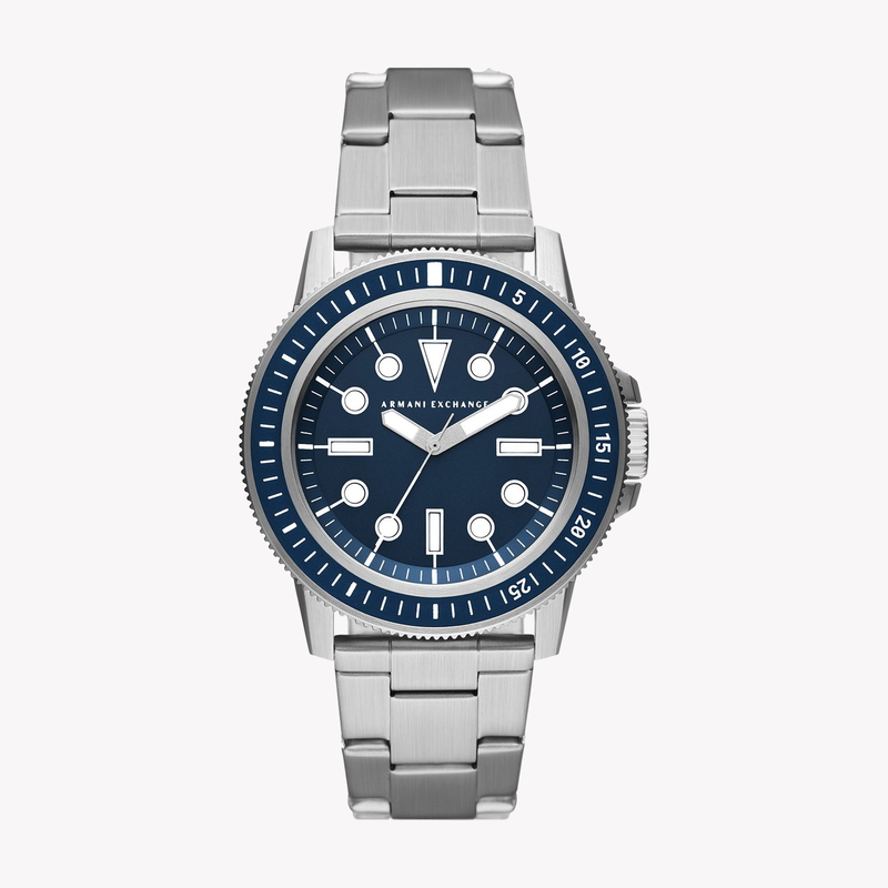A|X ARMANI EXCHANGE Men's Silver/Blue Watch | AX1861 by i-watch