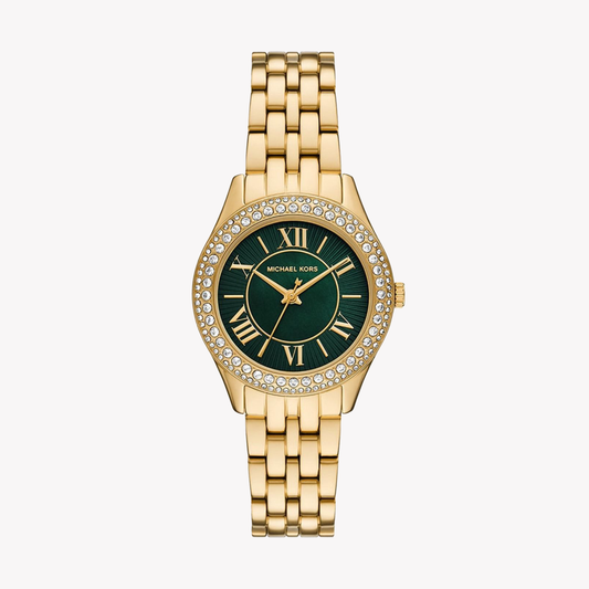 MICHAEL KORS Women's Gold & Green Stainless Steel Watch | MK4870