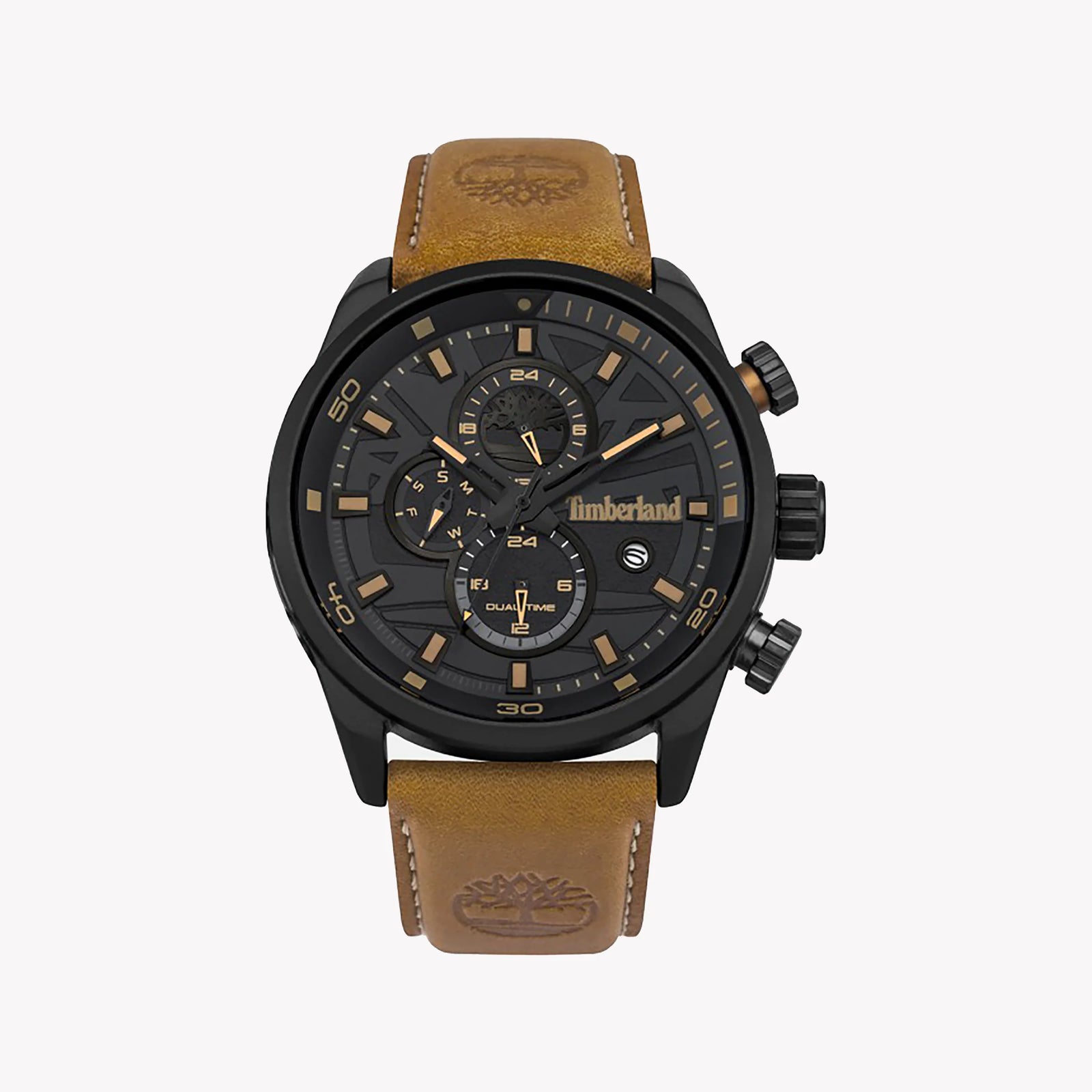 Timberland Men's Black Stainless Steel Watch, Brown Leather | Tbl14816jlb02 by i-watch