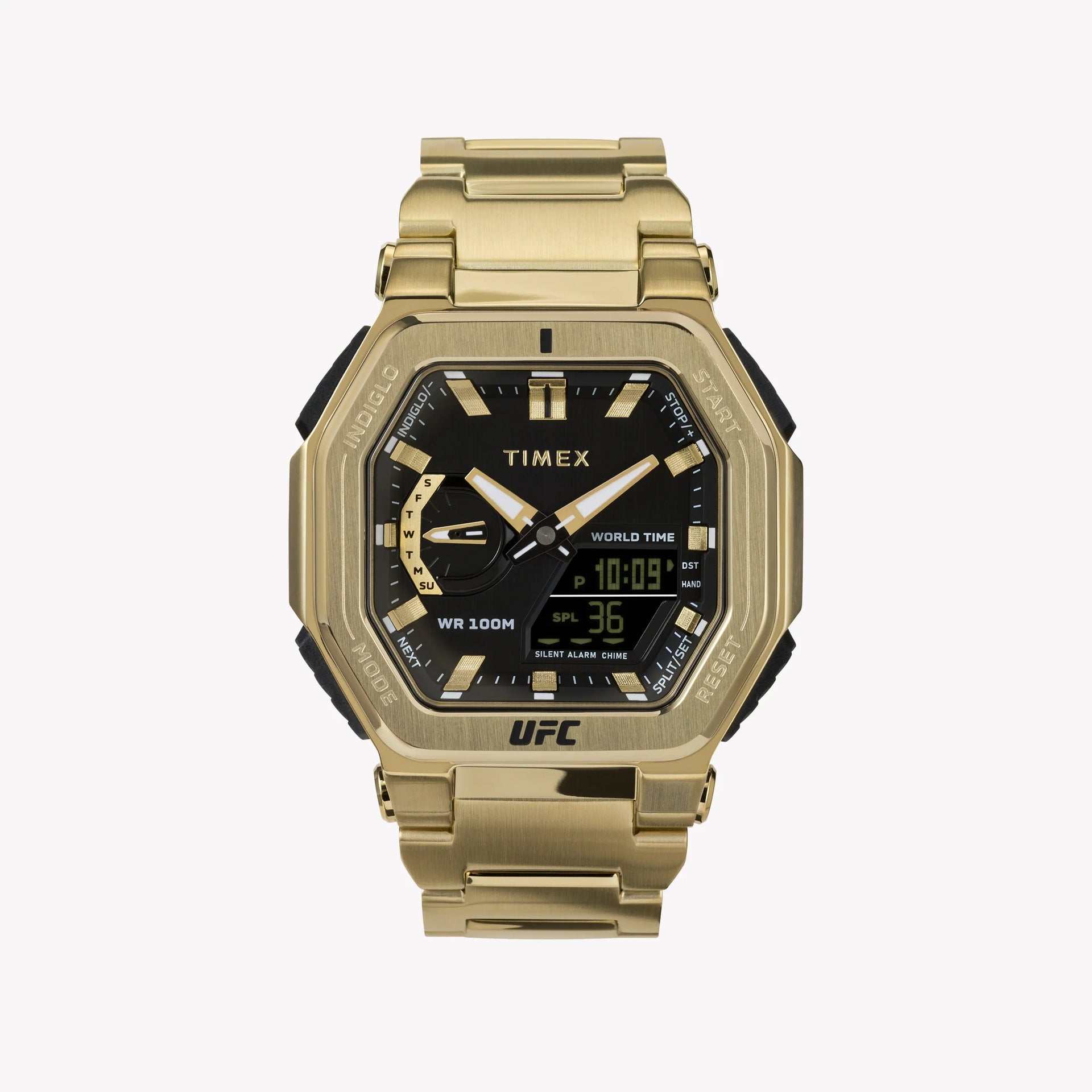 Timex Men's Gold Stainless Steel Watch, Black Dial | Tw2v84500 – i