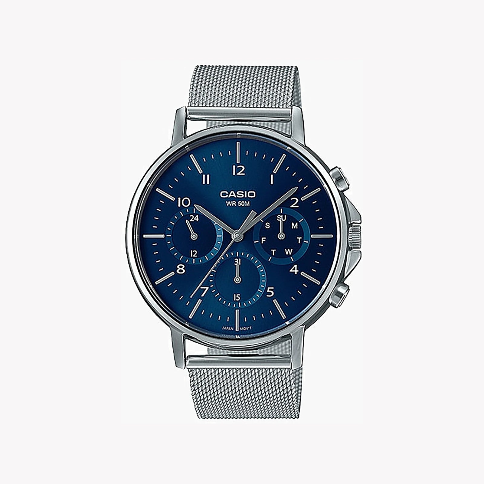 Casio Mtp-E321m-2avdf Silver Stunner - Modern Blue Dial Men's Watch by i-watch