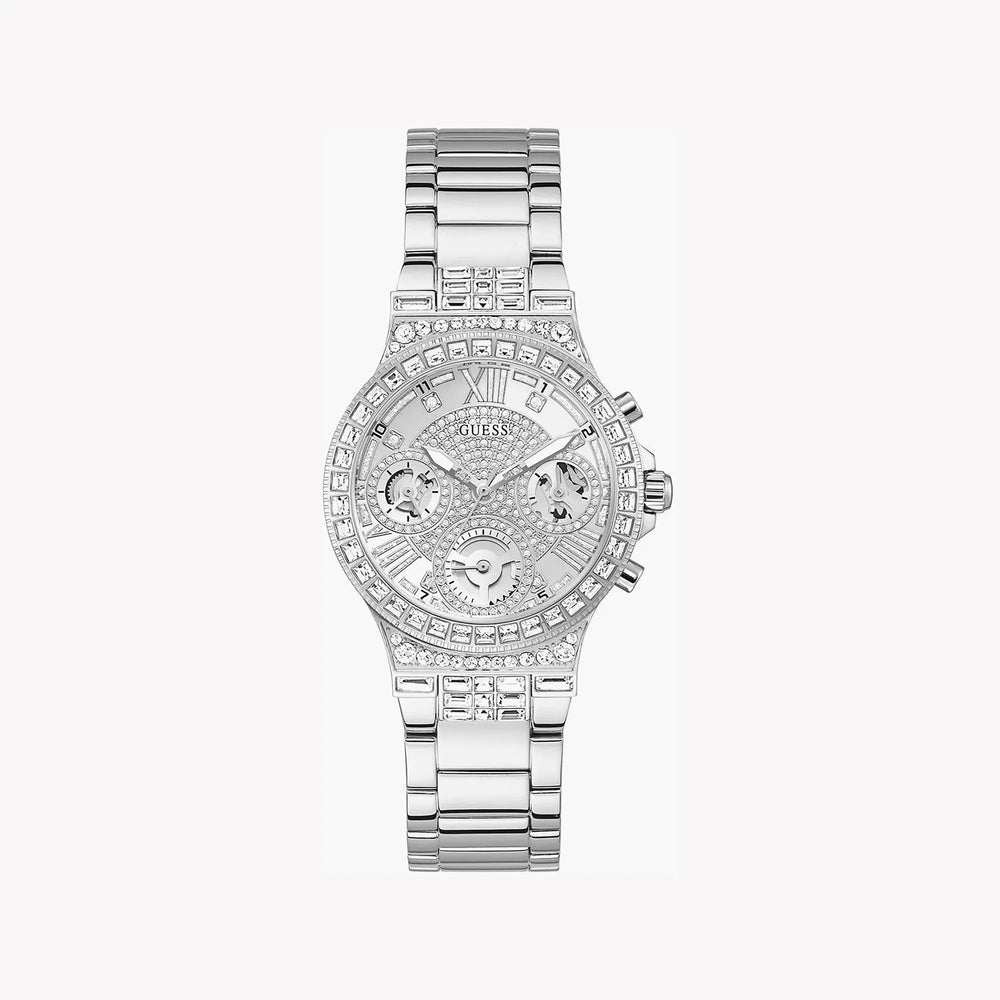 Guess Women's Silver Stainless Steel Watch, Silver Dial | Gw0320l1 by i-watch
