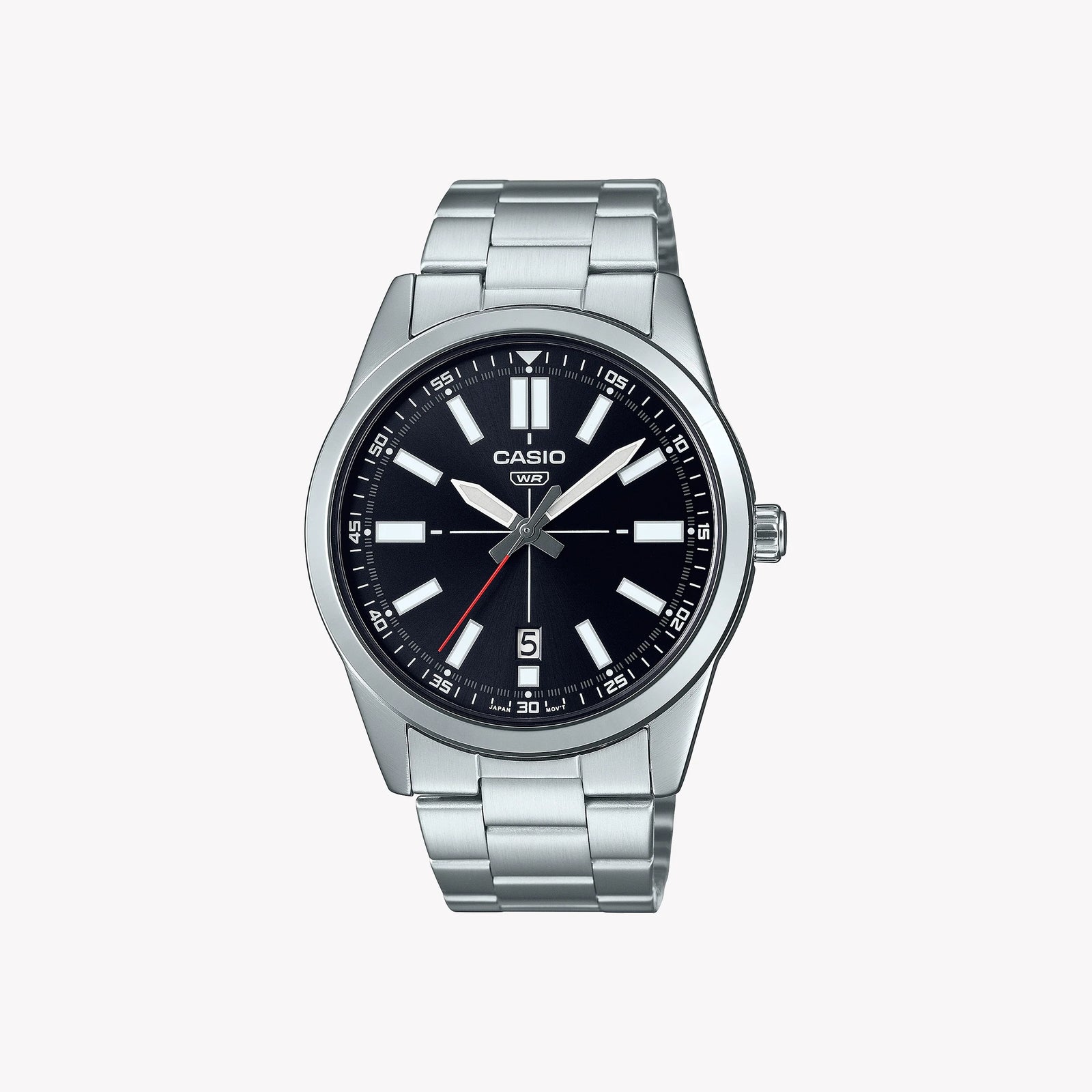 Casio Men's Stainless Steel Watch, Black Dial | Mtp-Vd02d-1e by i-watch
