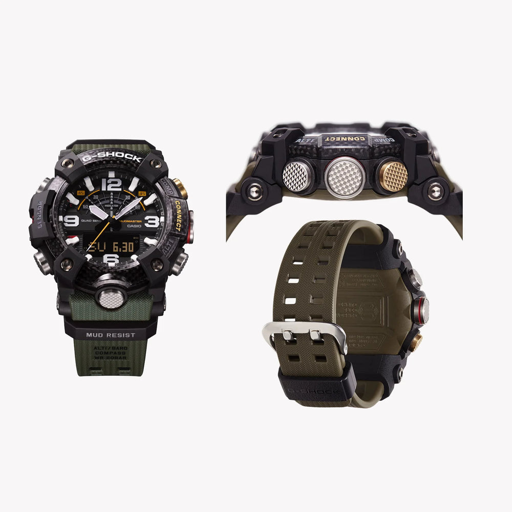 Casio G-Shock Gg-B100-1a3dr Sporty Strength - Adventure-Ready Men's Watch With Black Case And Vibrant Green Band by i-watch