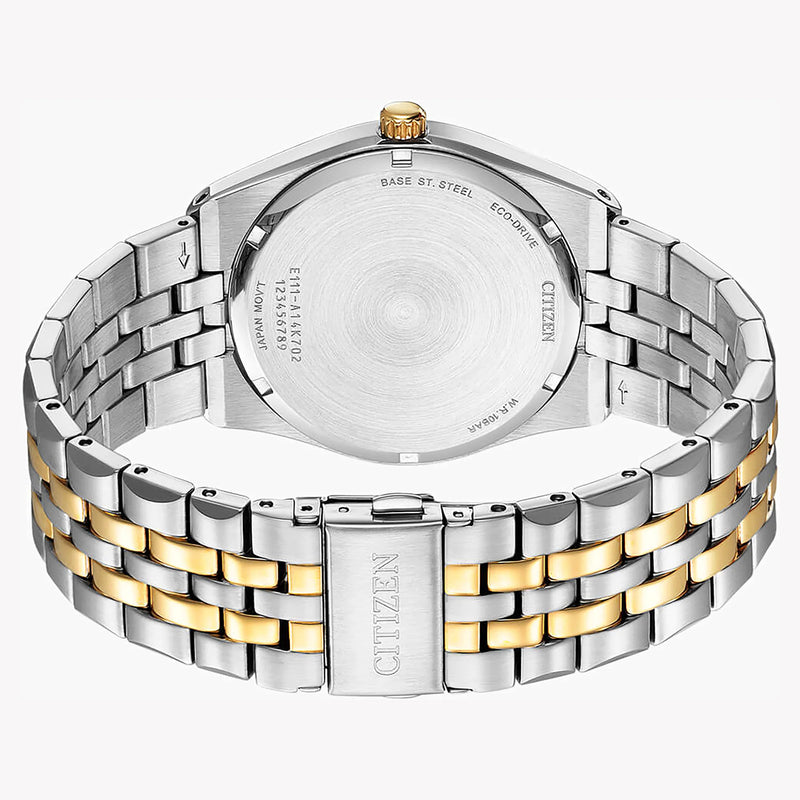Citizen Men's Silver & Gold Watch, Black Dial | Bm7334-58e by i-watch
