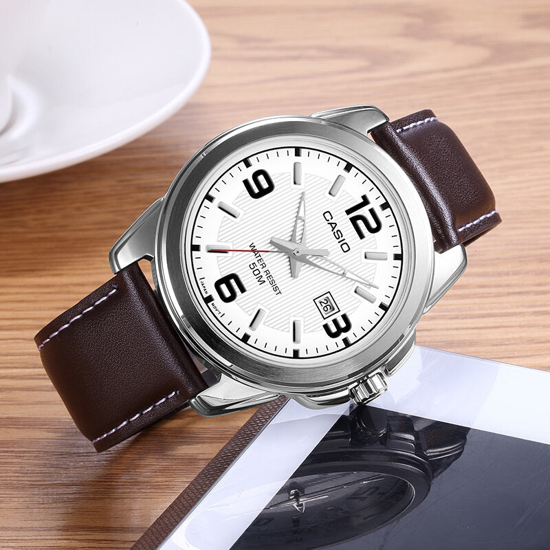 Casio Men's Stainless Steel Watch, Silver | Mtp-1374d-1avdf