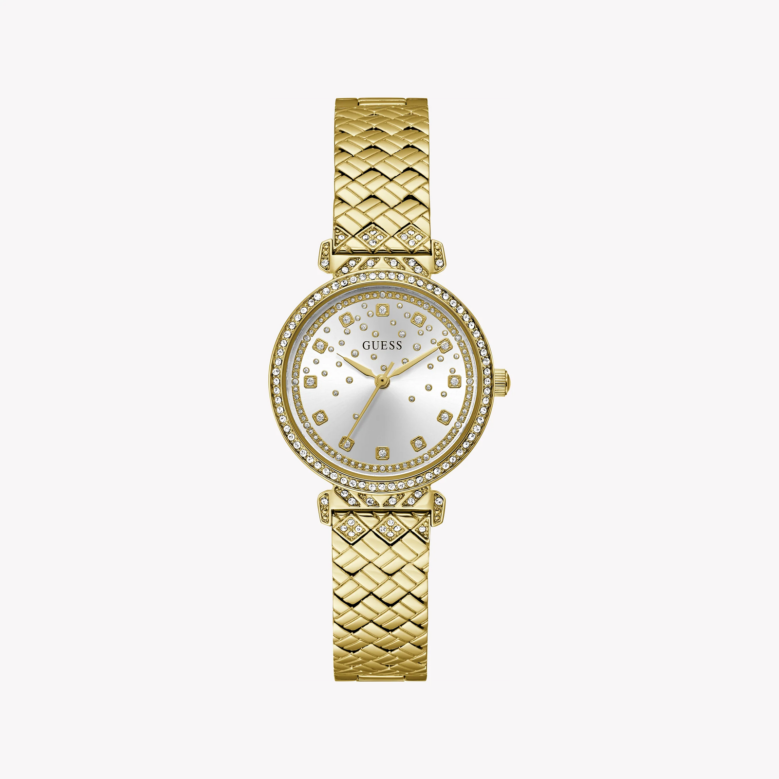 Guess Women's Gold Stainless Steel Watch, White Dial | Gw0763l2 by i-watch