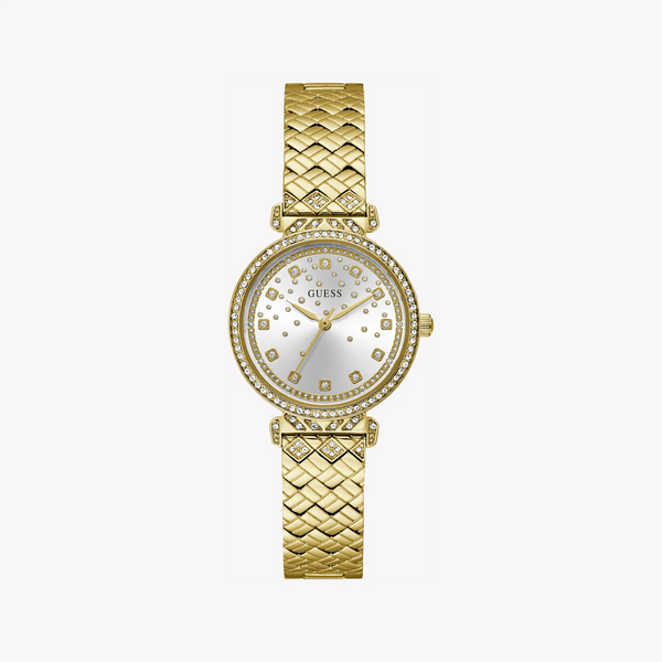 Guess Women's Gold Stainless Steel Watch, White Dial | Gw0763l2 by i-watch