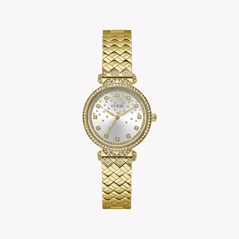Guess Women's Gold Stainless Steel Watch, White Dial | Gw0763l2 by i-watch