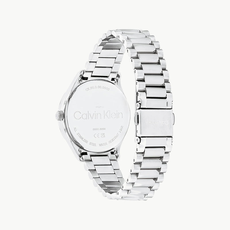 Ck Calvin Klein Men's Silver Stainless Steel Watch, White Dial | K1c21116a by i-watch