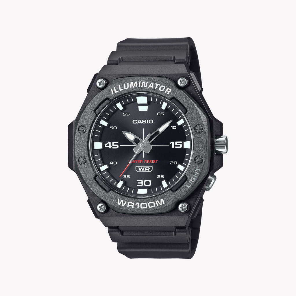 CASIO MW-620H-1AVDF RUGGED PERFORMANCE - ACTIVE LIFESTYLE MEN'S WATCH with Black Resin Band and Dial-i-Watch-3