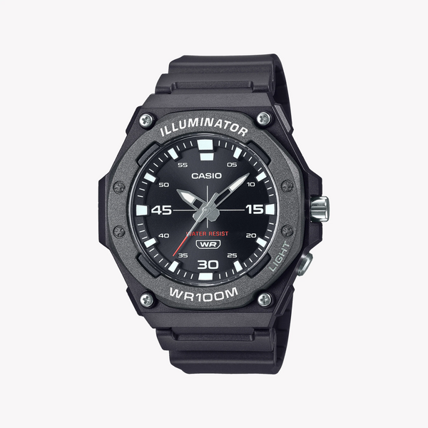 Casio Men's Black Resin Watch, Black Dial | Mw-620h-1avdf