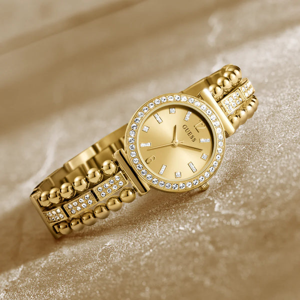 Guess Women's Gold Stainless Steel Watch, Champagne Dial | Gw0401l2 by i-watch
