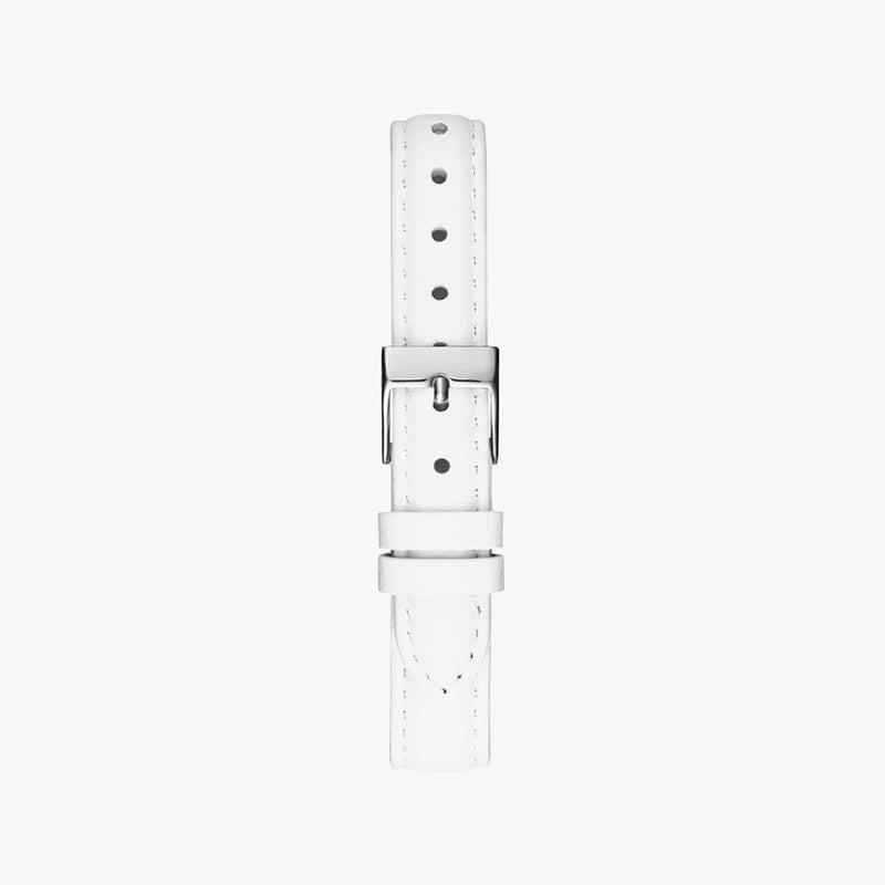 Guess Women's Silver Watch, White Leather Band | Gw0246l1 by i-watch