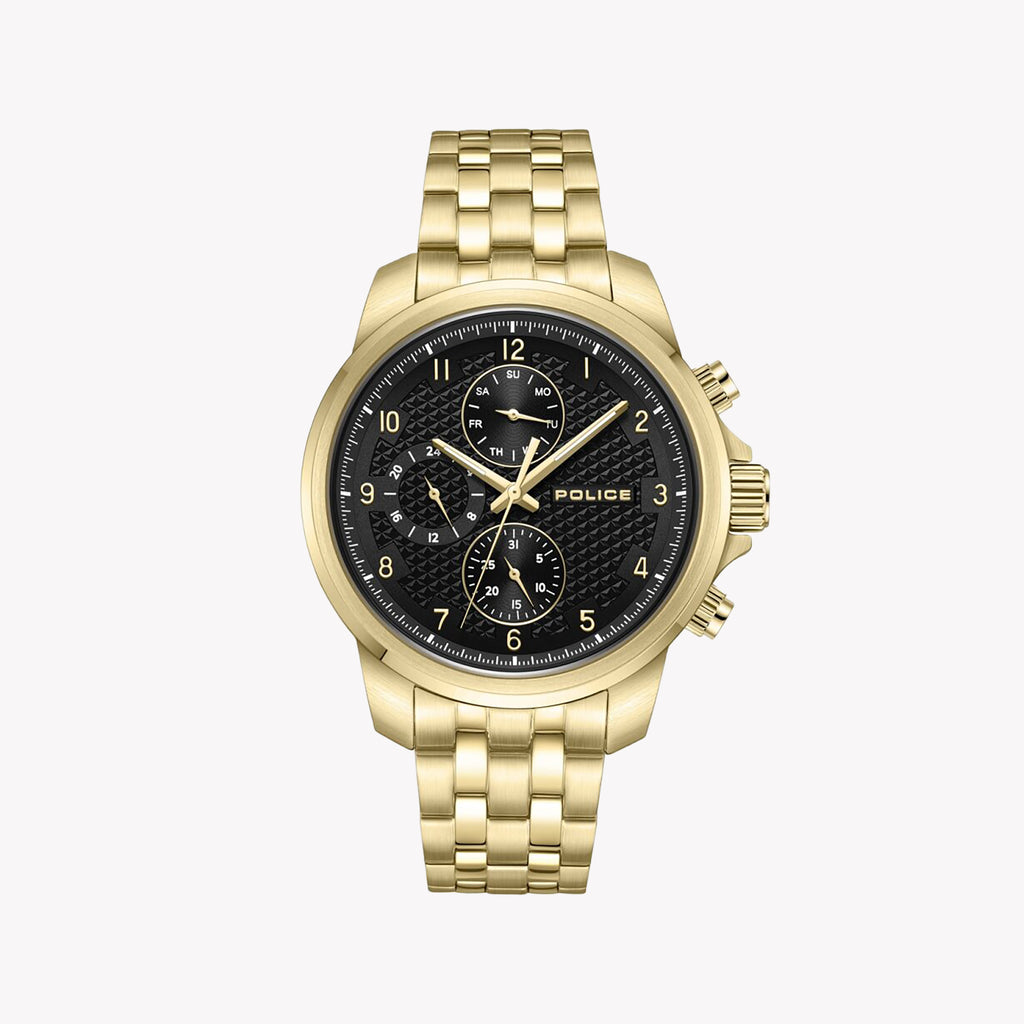 POLICE PEWJK0021506 - TIMELESS GENTLEMAN'S GOLD CLASSIC WITH BLACK DIAL