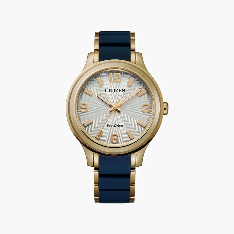 Citizen Fe7078-93a - Charming Precision Serie Women's Watch With Gold Case And Blue Band by i-watch