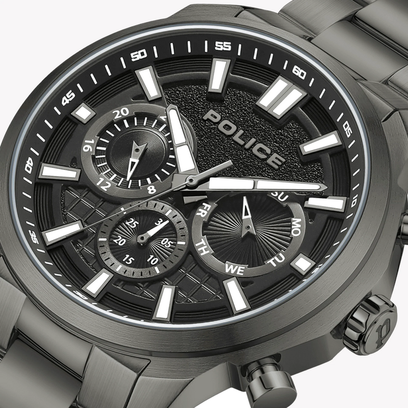 Police Men's Black Stainless Steel Watch, Black Dial | Pewjk0021003 by i-watch