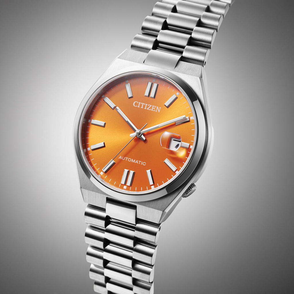 CITIZEN NJ0151-88Z - STRIKING ORANGE DIAL AUTOMATIC MEN'S WATCH WITH STAINLESS STEEL BAND-i-Watch-2