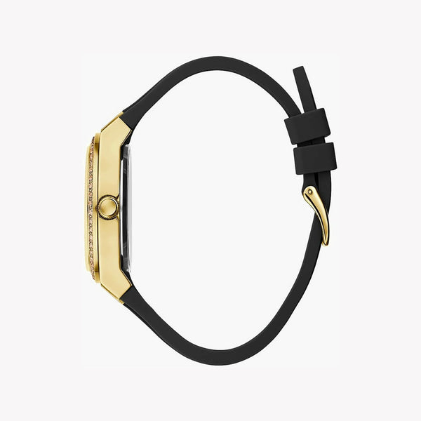 Chic Flair Women's Gold Watch, Black Silicone Band | Gw0482l1 by i-watch