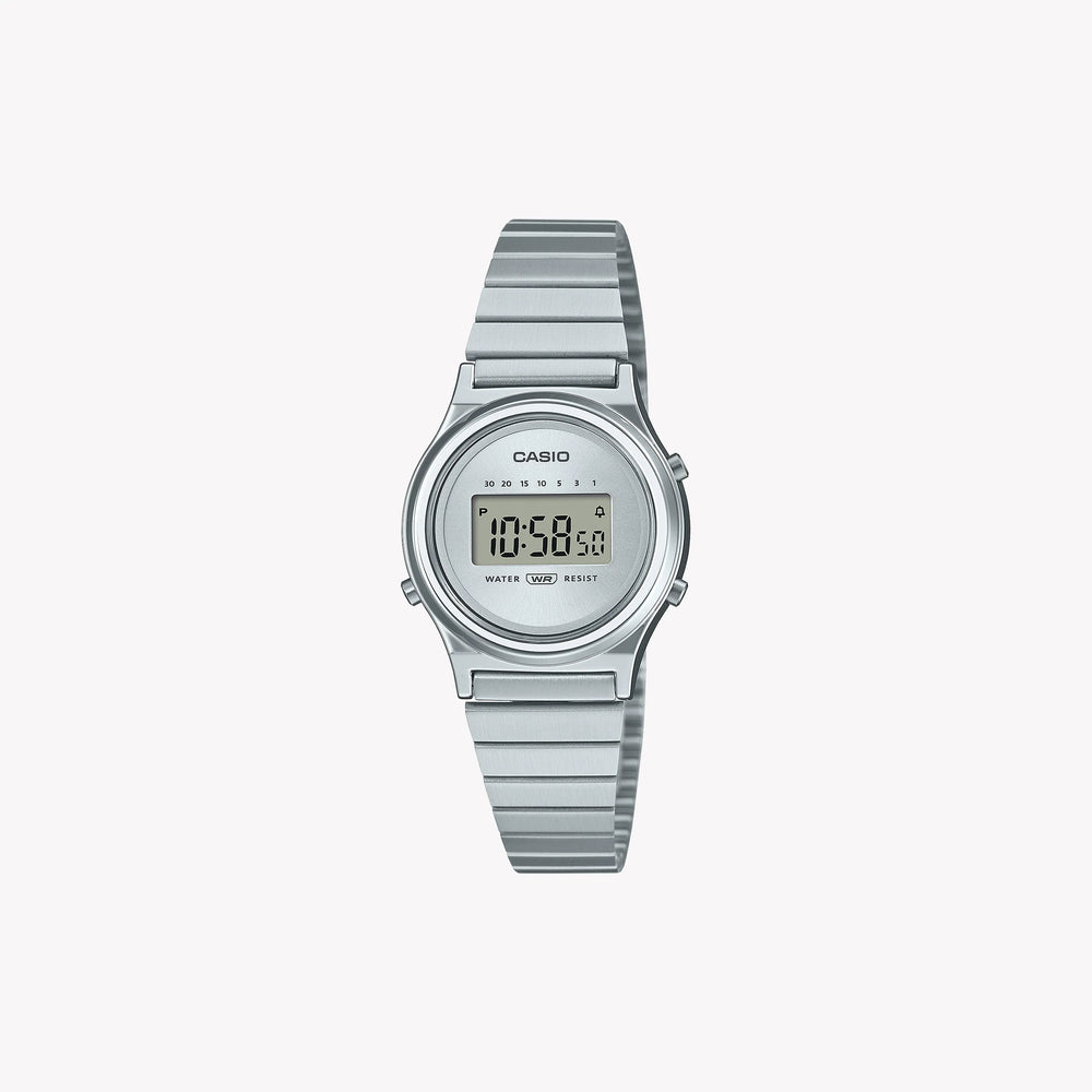 Casio Unisex Chrome Resin & Stainless Steel Watch, Silver | La700we-7a by i-watch