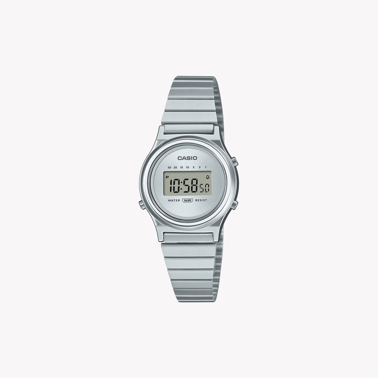 Casio Unisex Chrome Resin & Stainless Steel Watch, Silver | La700we-7a by i-watch