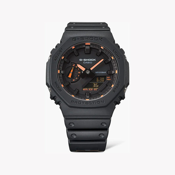 Casio G-Shock Ga-2100-1a4dr Oak - Bold Black Beauty Men's Watch With Carbon Core Guard And Vibrant Digital Display by i-watch