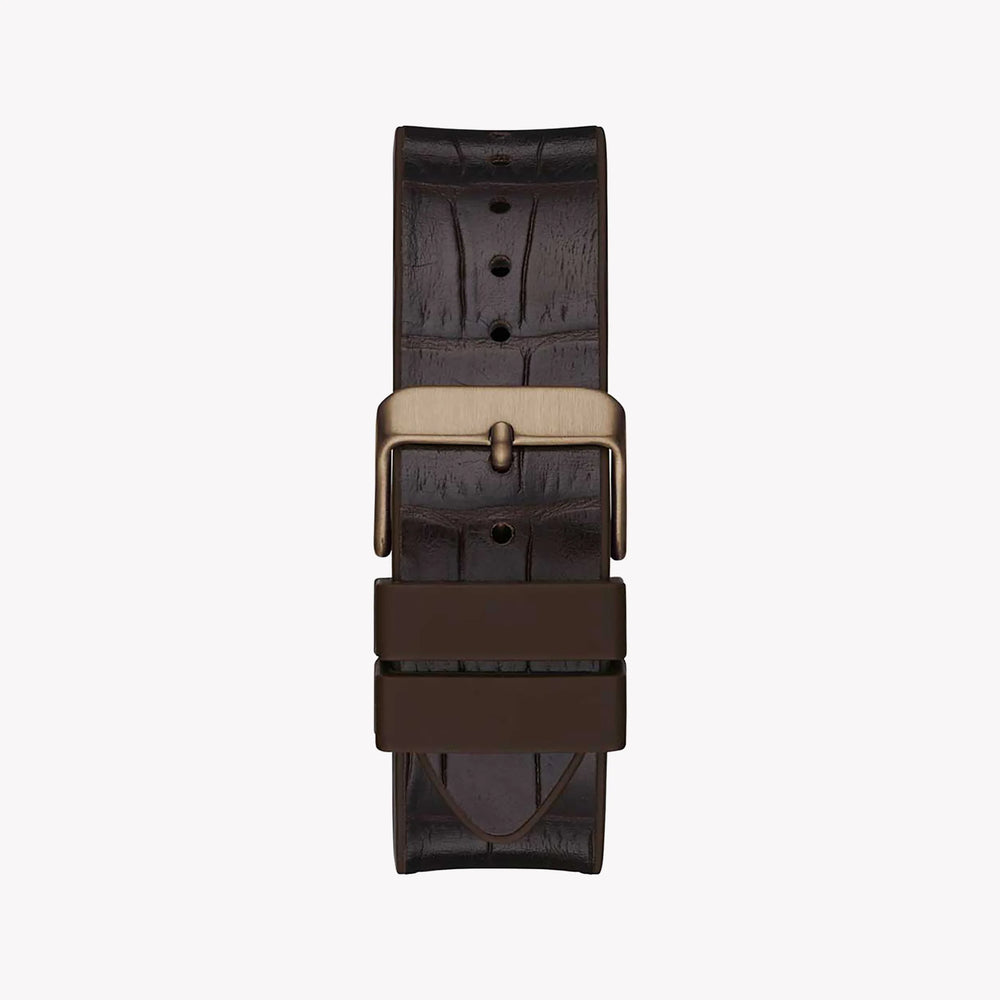 Guess Watches Men's Brown Leather, Dark Blue Dial | Gw0202g2 by i-watch