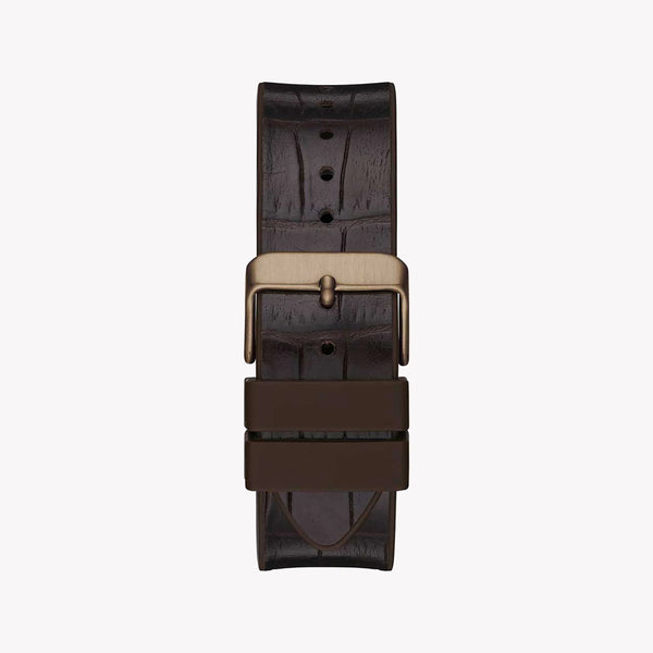 Guess Watches Men's Brown Leather, Dark Blue Dial | Gw0202g2 by i-watch