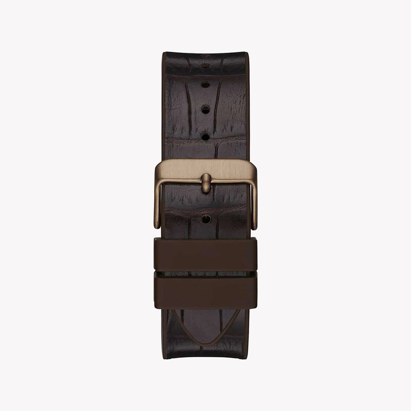Guess Watches Men's Brown Leather, Dark Blue Dial | Gw0202g2 by i-watch