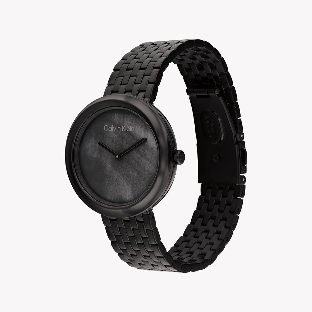 Calvin Klein Men's Black Stainless Steel Watch, Black Dial | 25200323 by i-watch