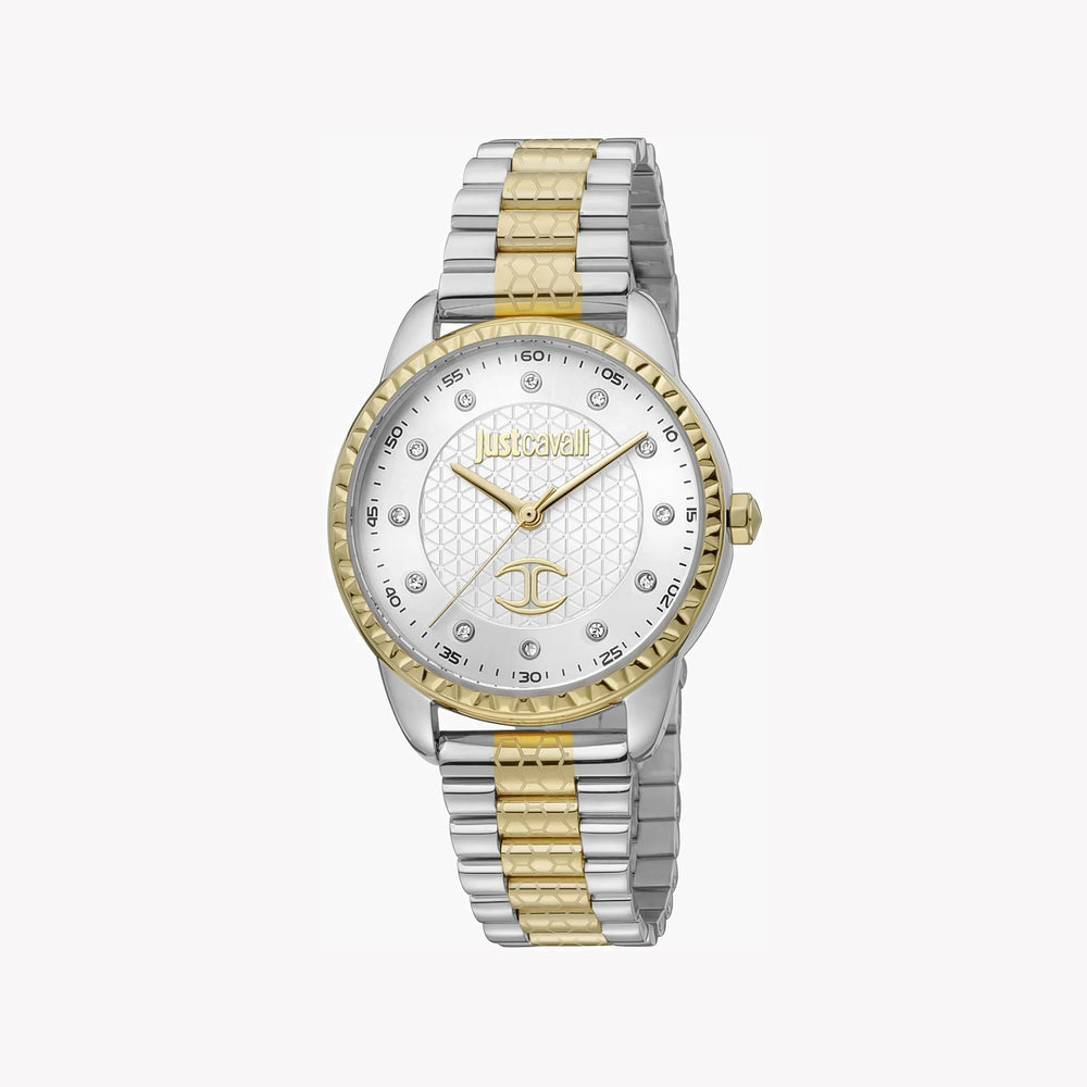 Just Cavalli Women's Silver & Gold Watch, Silver Dial | Jc1l176m0085 by i-watch