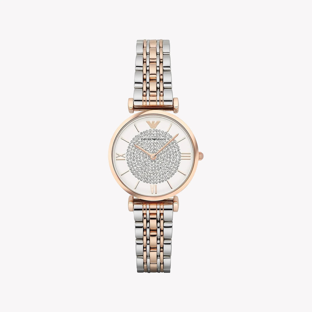 Emporio Armani Women's Rose Gold Watch, White Dial | Ar1926 by i-watch